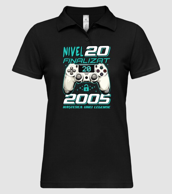 Nivel finalizat 20 2005 model negru pe tricou