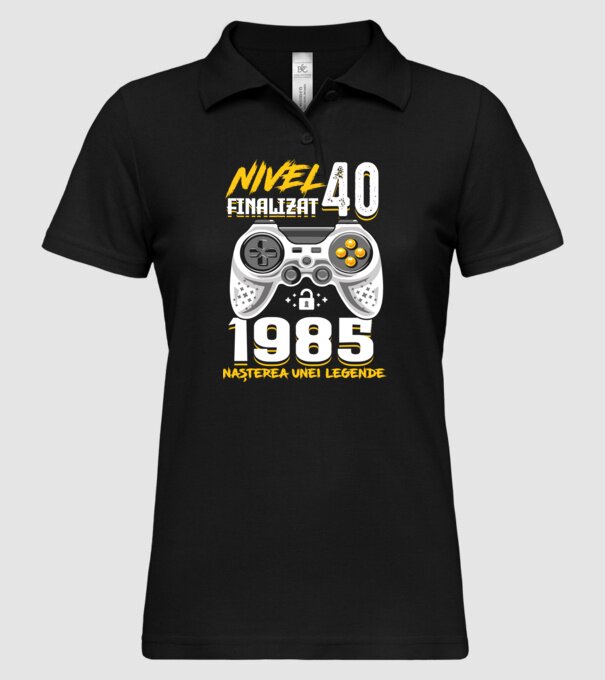 Nivel Finalizat 40 model negru pe tricou