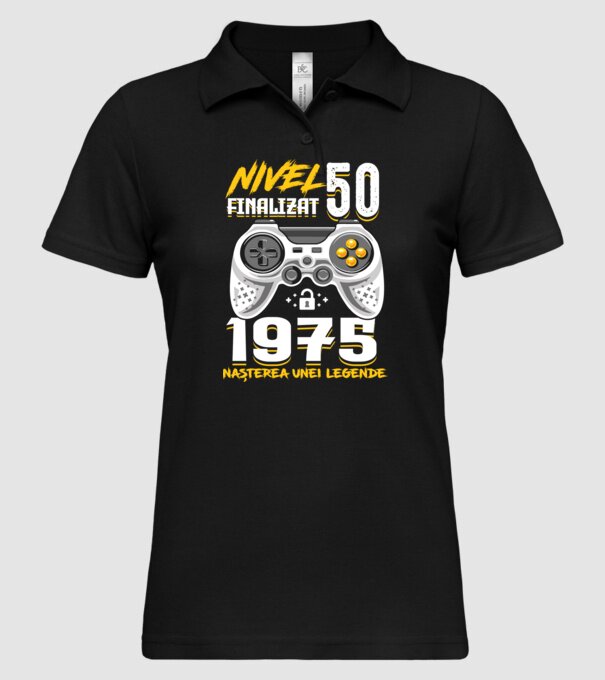 Nivel Finalizat 50 model negru pe tricou