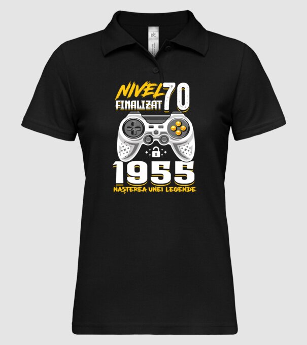 Nivel Finalizat 70 model negru pe tricou