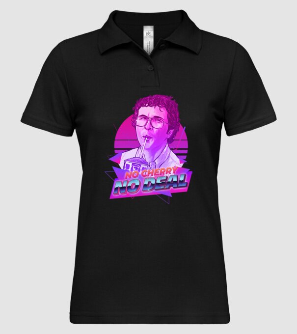 no cherry no deal stranger things model negru pe tricou