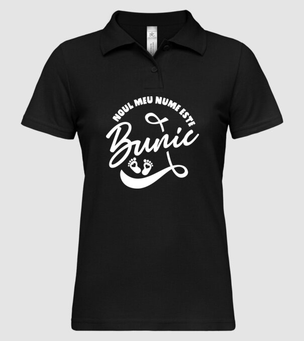 Noul meu nume este Bunic model negru pe tricou