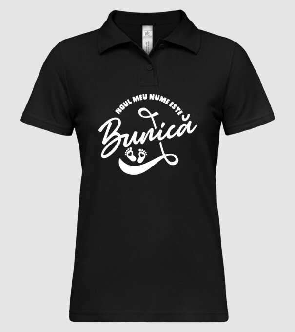 Noul meu nume este Bunică model negru pe tricou
