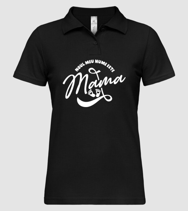 Noul meu nume este Mama model negru pe tricou