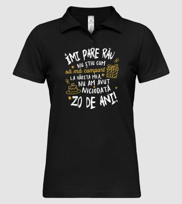 Nu am avut niciodată 20 de ani model negru pe tricou