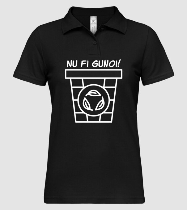 Nu fi gunoi model negru pe tricou