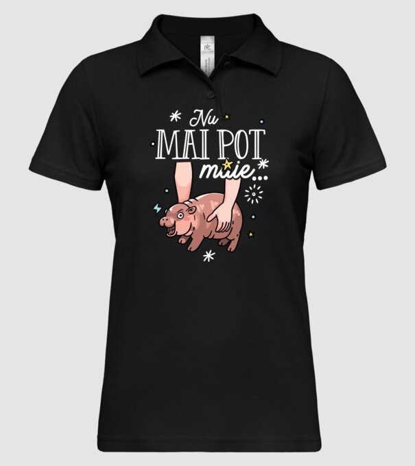 Nu mai pot muie... model negru pe tricou