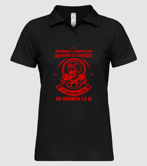 nu renunța la motociclism doar pentru că ai îmbătrânit, vei îmbătrâni când vei renunța la el model negru pe tricou