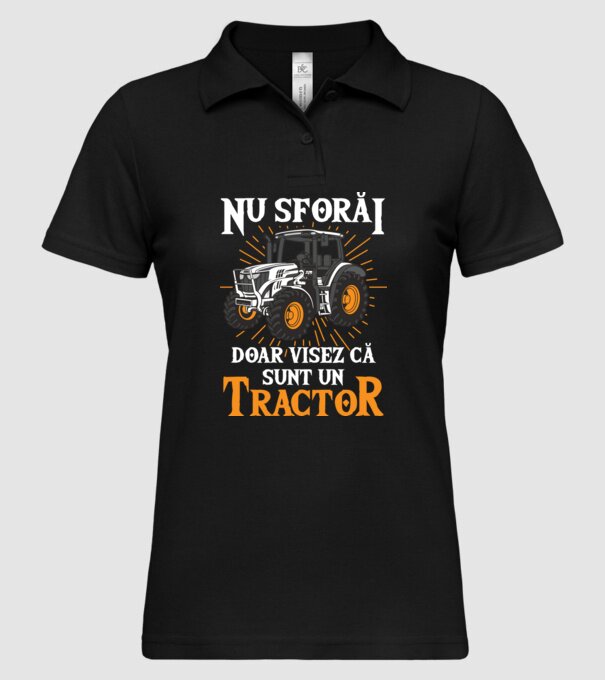 Nu sforăi, doar visez că sunt un Tractor model negru pe tricou