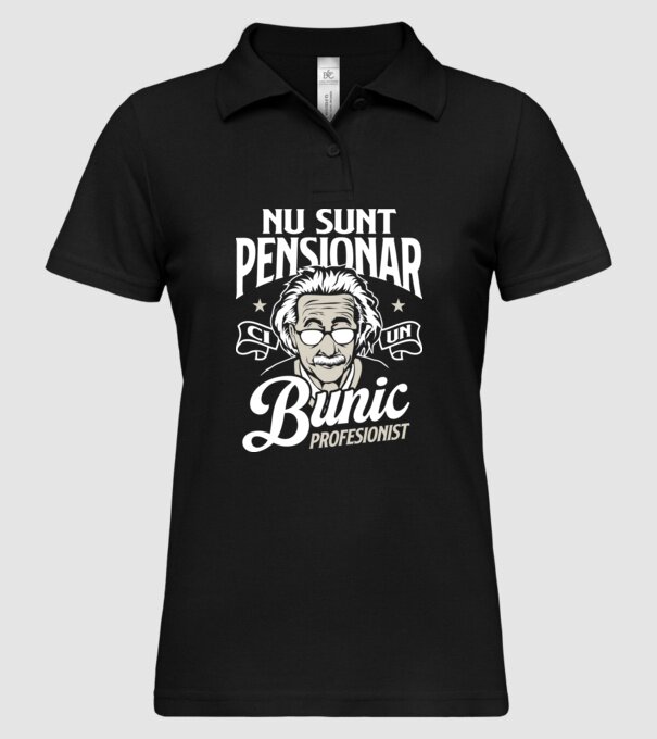 Nu sunt pensionar, ci un bunic profesionist model negru pe tricou