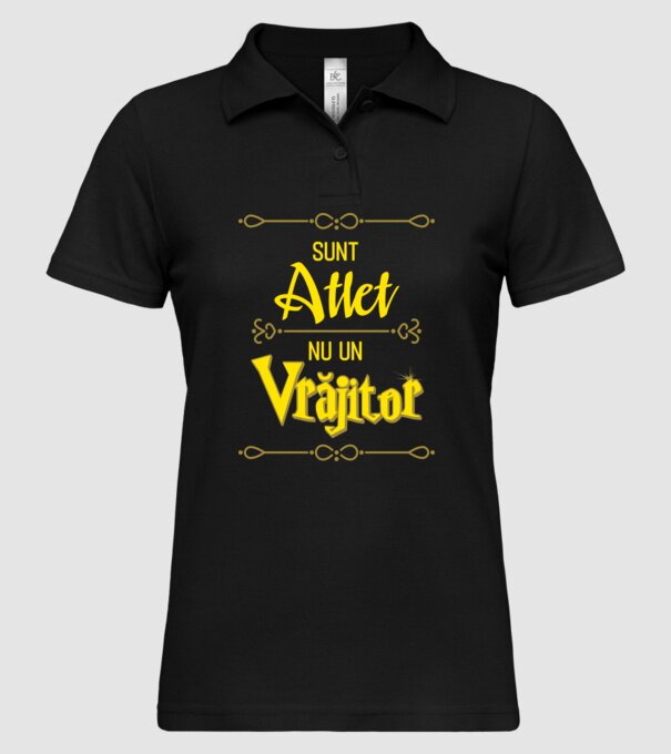 Sunt ATLET, nu un vrăjitor model negru pe tricou