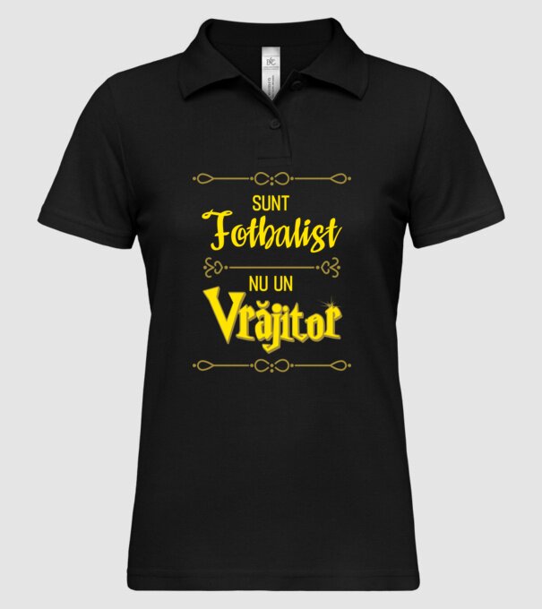 sunt fotbalist, nu un vrăjitor model negru pe tricou