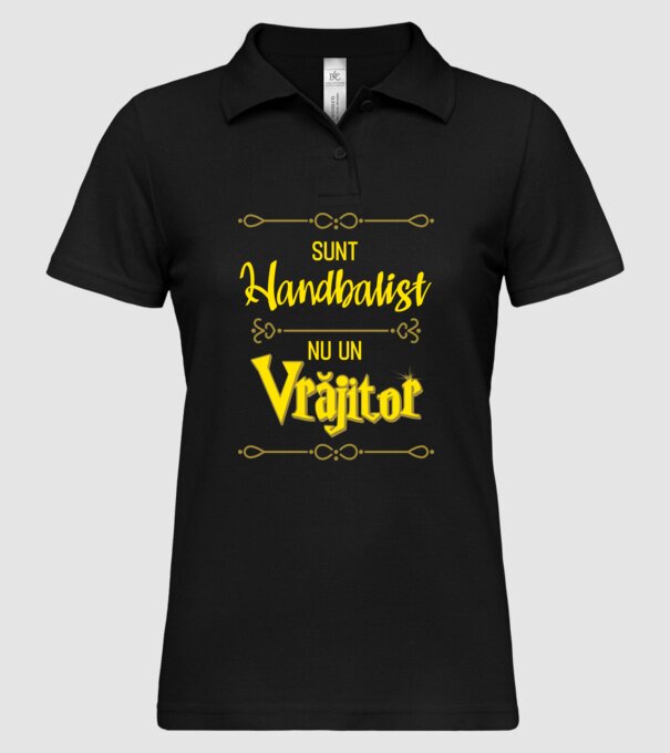 sunt handbalist, nu un vrăjitor model negru pe tricou