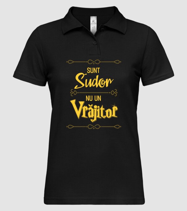 Sunt sudor, nu un vrăjitor model negru pe tricou