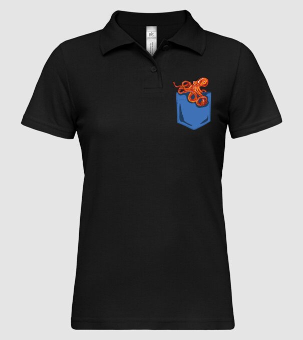 Octopus model negru pe tricou