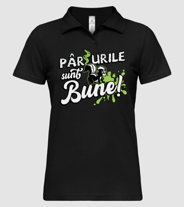 Pârțurile sunt bune model negru pe tricou
