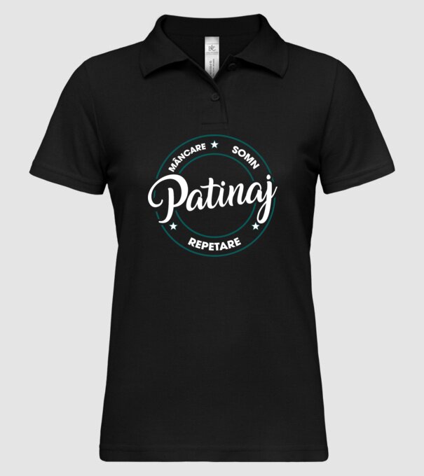 patinaj model negru pe tricou