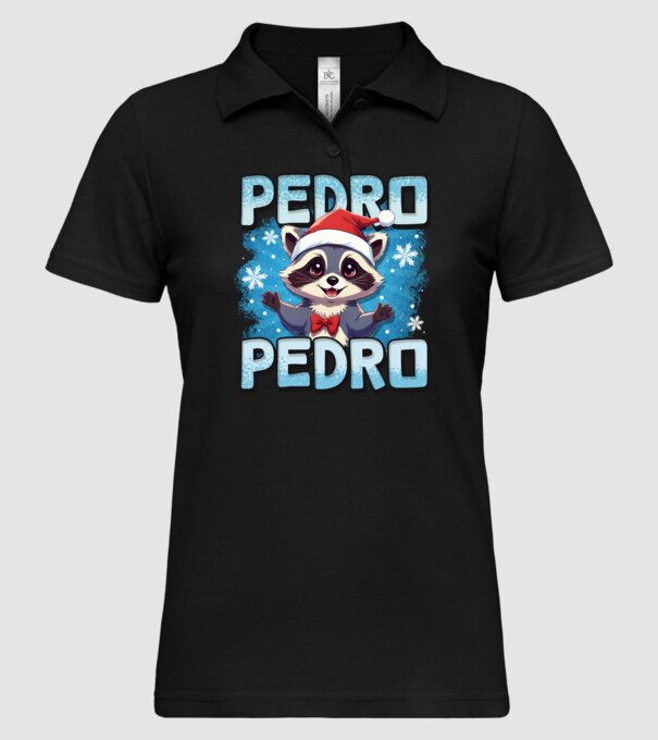 Pedro pedro retro xmas model negru pe tricou