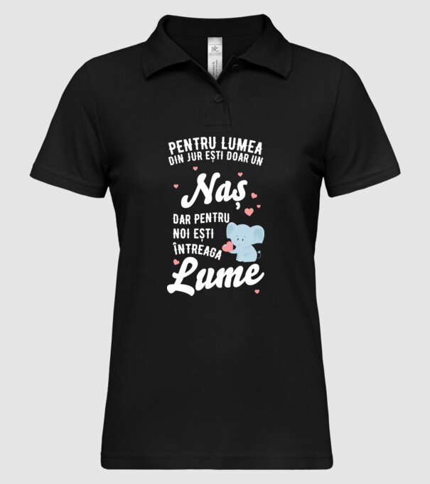 Pentru lumea din jur ești doar o naș, dar pentru noi ești întreaga lume 01 (2) model negru pe tricou