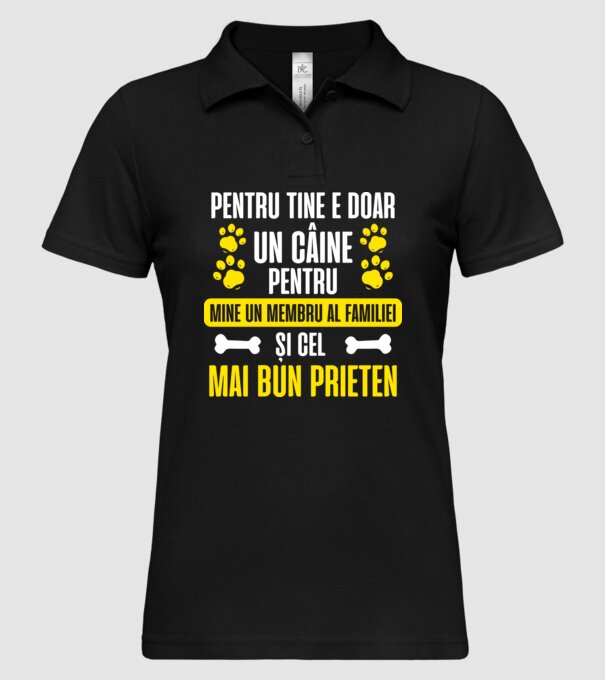 pentru tine e doar un câine, pentru mine un membru al familiei și cel mai bun prieten model negru pe tricou