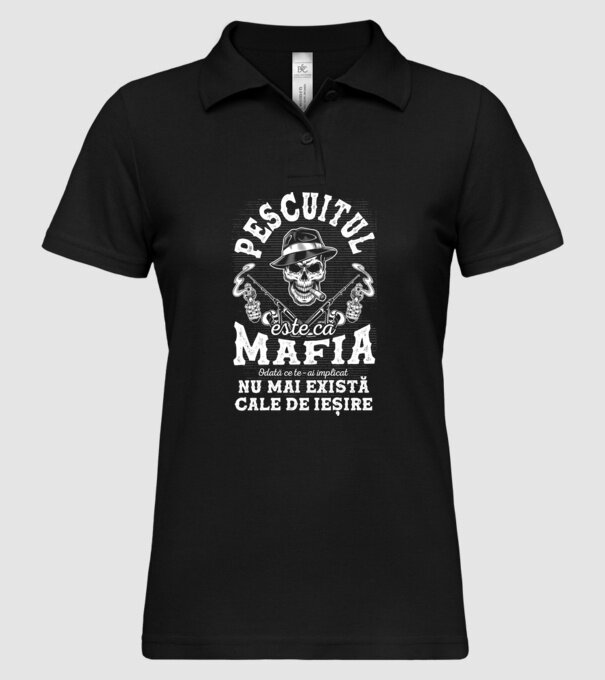 Pescuitul este ca mafia, odată ce te-ai implicat, nu mai există cale de ieșire model negru pe tricou