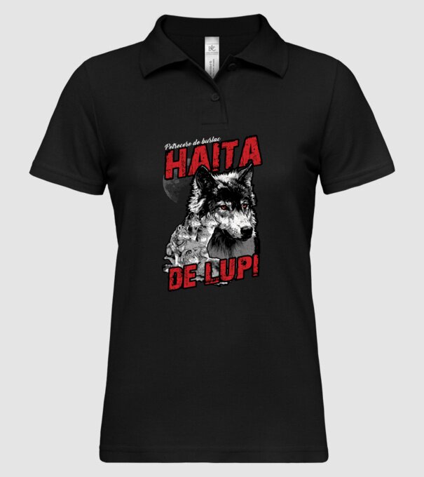 Petrecere de burlac - haită de lupi model negru pe tricou