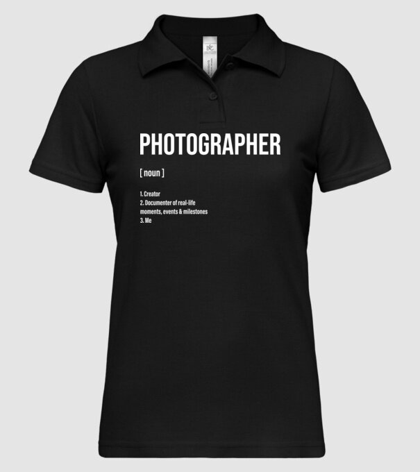 Photographer model negru pe tricou