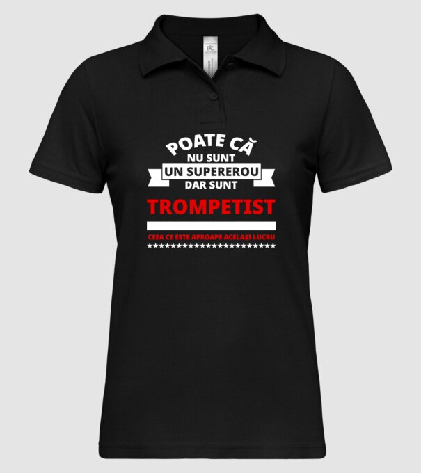 poate că nu sunt un supererou, dar sunt trompetist, ceea ce este aproape același lucru model negru pe tricou