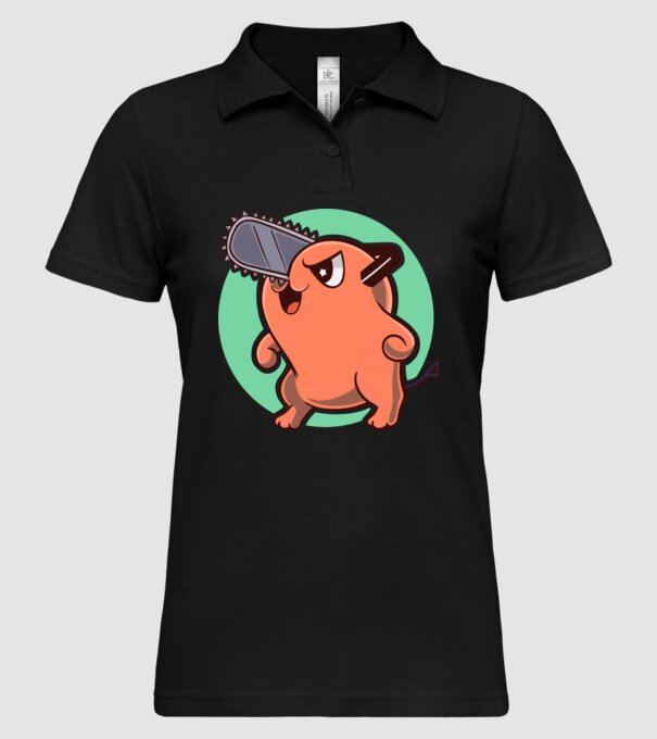 Pochita - ChainSawMan model negru pe tricou