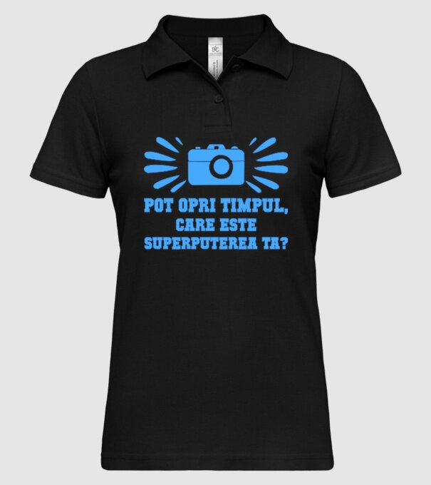 Pot opri timpul, care este superputerea ta? model negru pe tricou