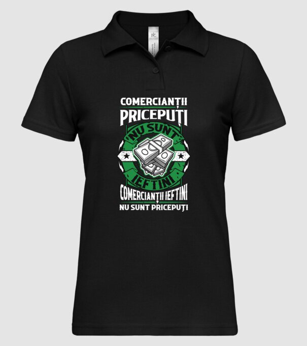 comercianții pricepuți nu sunt ieftini, comercianții ieftini nu sunt pricepuți model negru pe tricou