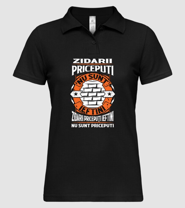 Pricepuți zidarii pricepuți model negru pe tricou