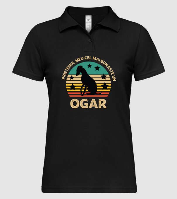 Prietenul meu cel mai bun este un ogar model negru pe tricou