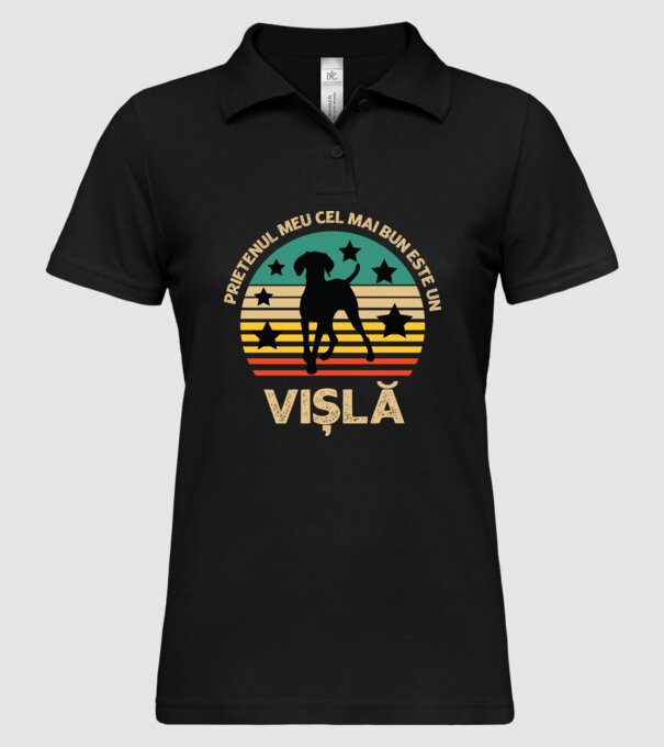 Prietenul meu cel mai bun este o vișlă model negru pe tricou