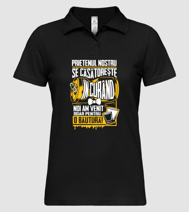 Prietenul nostru se căsătorește în curând model negru pe tricou