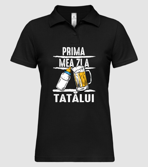 prima mea zi a tatălui model negru pe tricou
