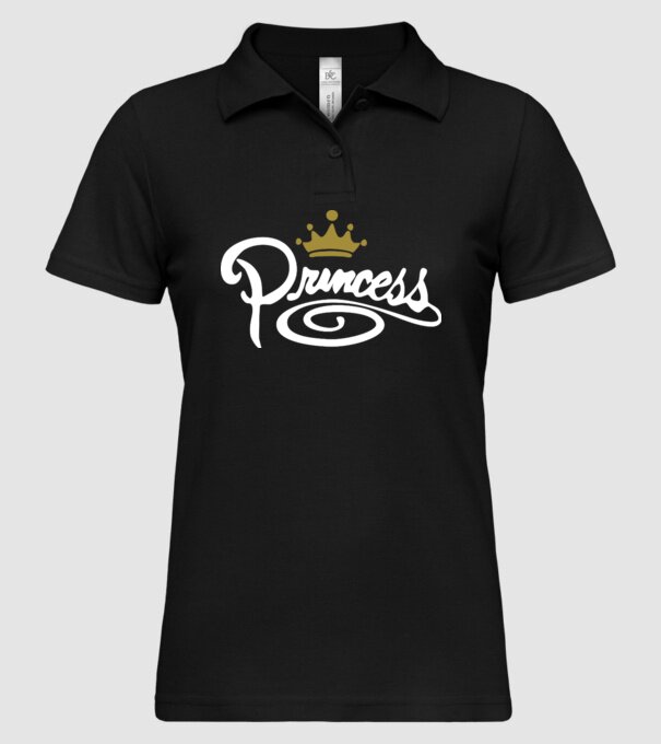 Princess model negru pe tricou
