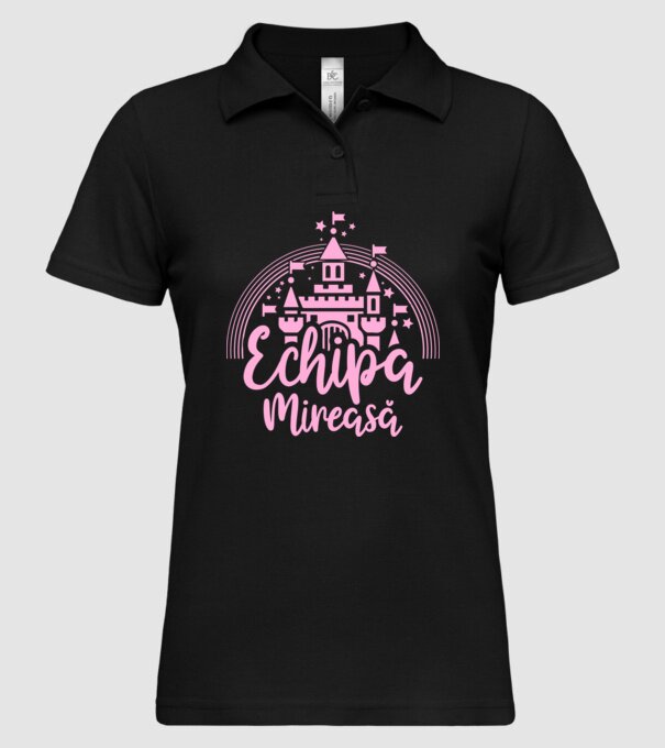 Prinţesă mireasă model negru pe tricou