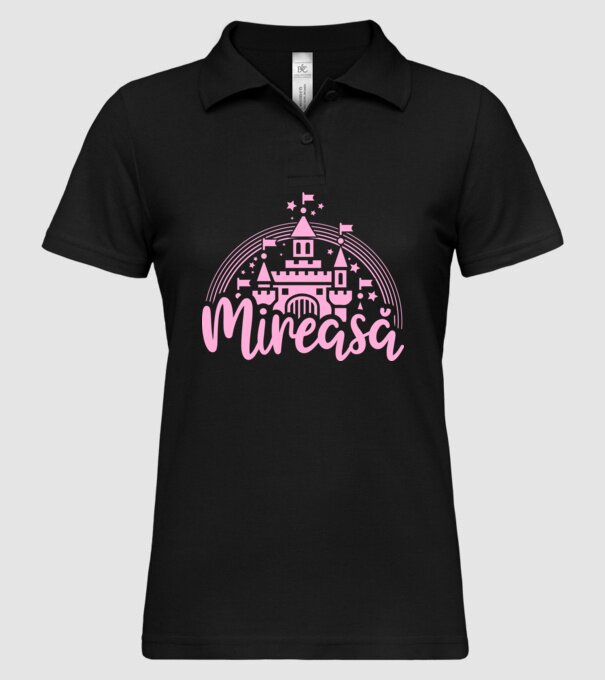Prinţesă mireasă model negru pe tricou