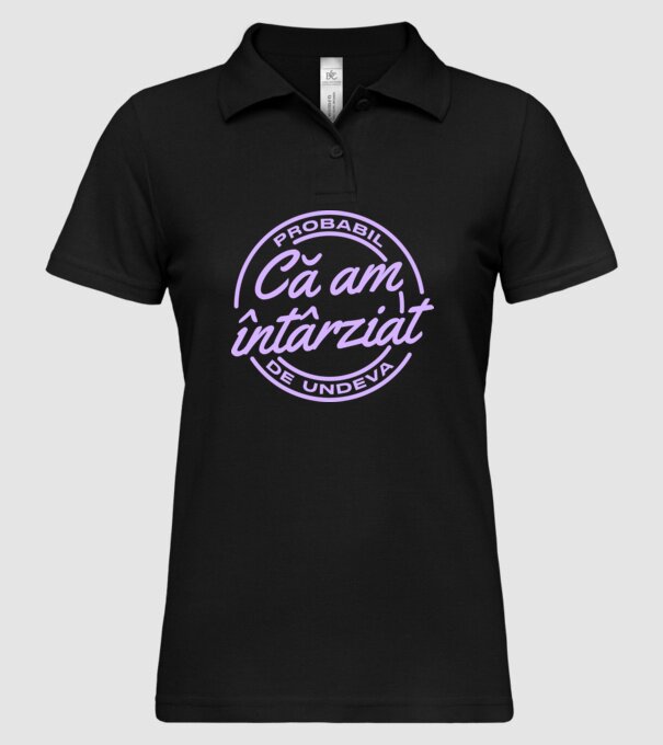 Probabil că am întârziat de undeva model negru pe tricou