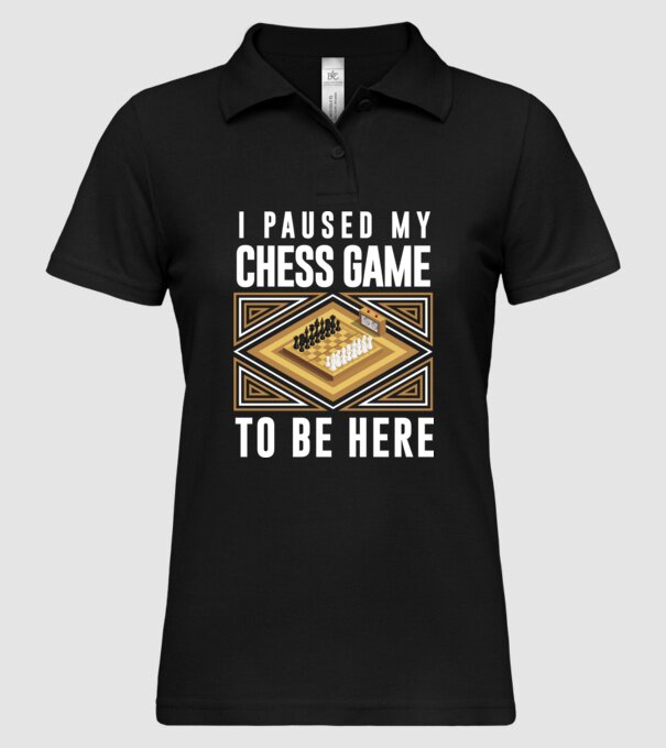 Pused my chess game model negru pe tricou