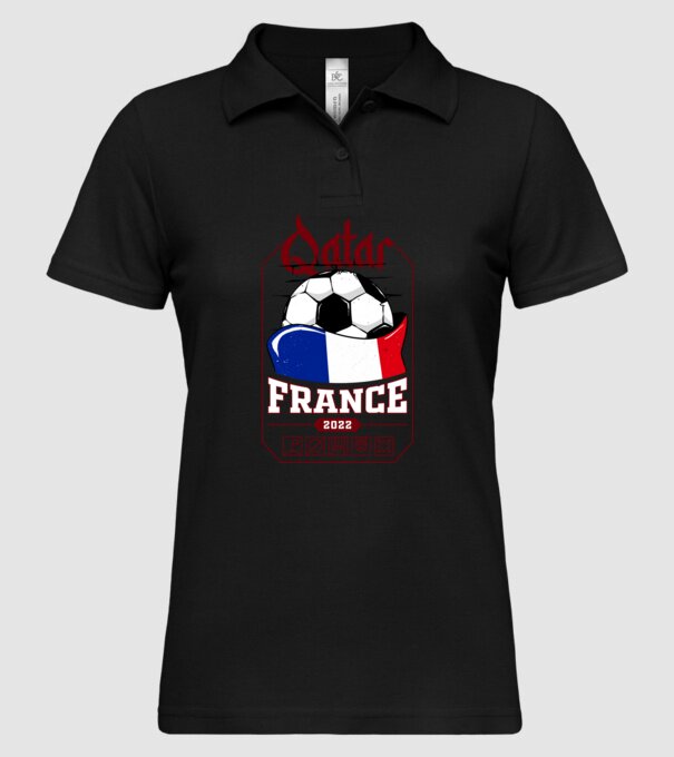 Qatar teams France model negru pe tricou