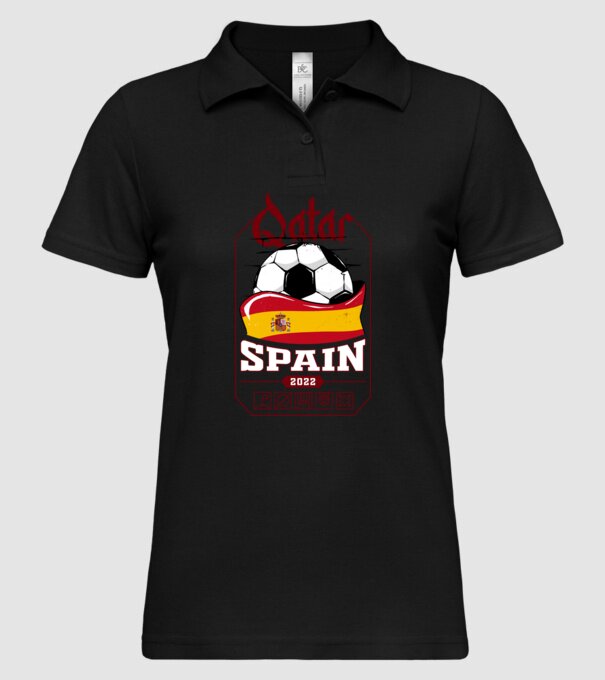 Qatar teams Spain model negru pe tricou