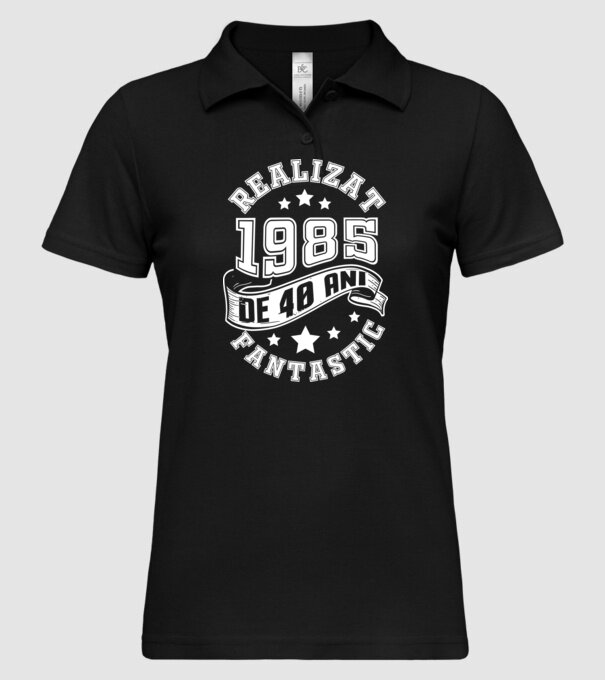 Realizat de fantastic - 1985 model negru pe tricou