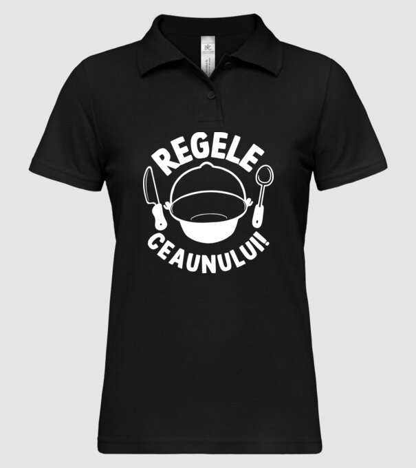 Regele - ceaunului! model negru pe tricou