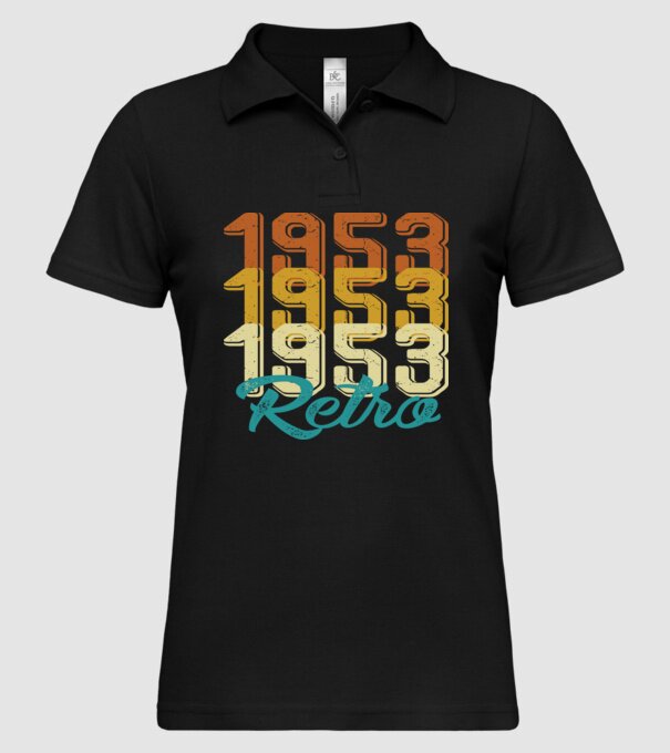 Retro 1953 model negru pe tricou