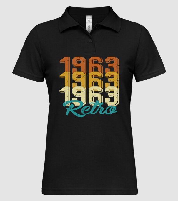 Retro 1963 model negru pe tricou