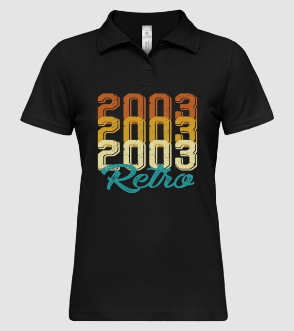 Retro 2003 model negru pe tricou