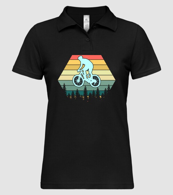 retro mountain bike model negru pe tricou