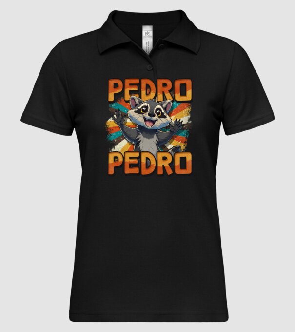 Retro Pedro model negru pe tricou